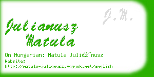 julianusz matula business card